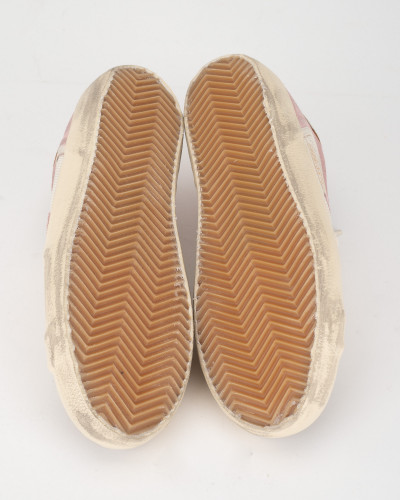 Golden Goose Sportowe różowo szare trampki