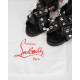 Christian Louboutin klapki na obcasie z ćwiekami