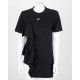 Off-White Ubranie Czarny t-shirt z logo  i falbana