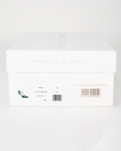 Manolo Blahnik  Szpilki kolorowe w paski