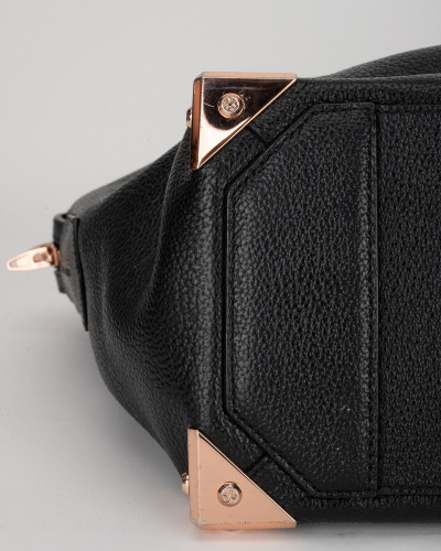 Alexander Wang Torebka czarna duża okłucie rose gold