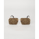 Fendi Okulary same szkla bez oprawek w logo + zlote zauszniki