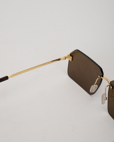 Fendi Okulary same szkla bez oprawek w logo + zlote zauszniki