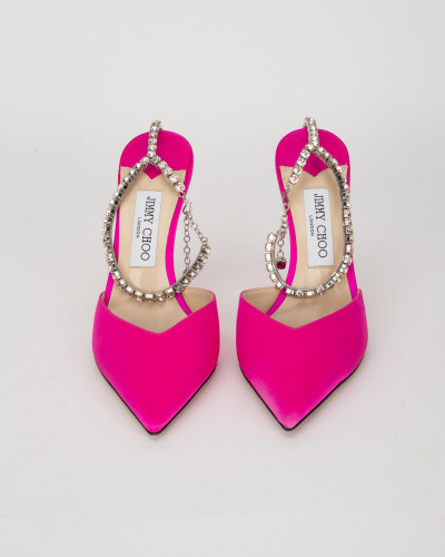 Jimmy Choo Szpilki fuksja z krysztalkami