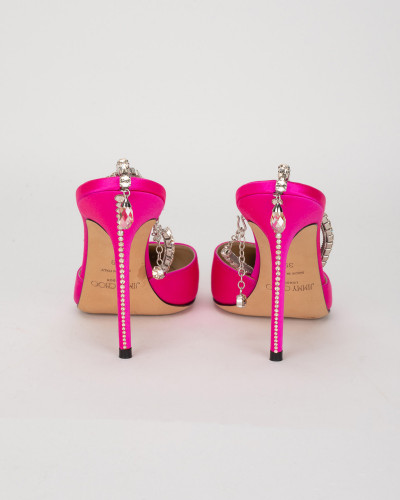 Jimmy Choo Szpilki fuksja z krysztalkami