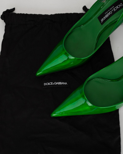 Dolce & Gabbana Szpilka zielone holograficzne