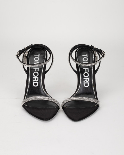 Tom Ford sandalki Szpilki  z kryształkami