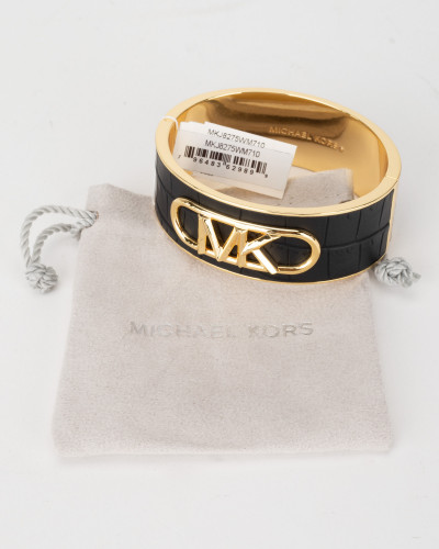Michael Kors Bransoletka szeroka 'wąż' złote logo