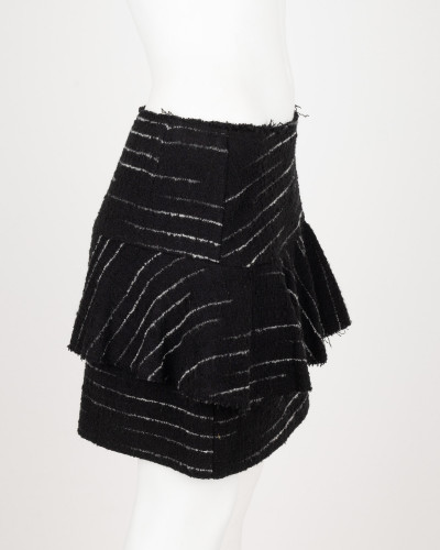 Pinko Spódnica czrana tweed w białe paski