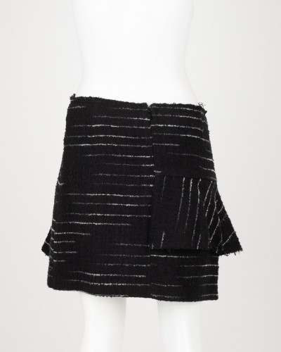 Pinko Spódnica czrana tweed w białe paski