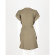 Twinset Sukienka khaki z paskiem bez rękawów