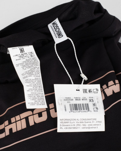 Moschino czarny T-shirt z napisem