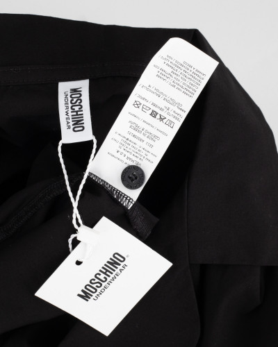Moschino komplet koszula czarna ze spodenkami