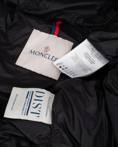 Moncler puchowa kamizelka z logo na kapturze