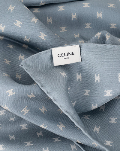 Celine niebieska apaszka logo