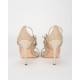 Manolo Blahnik  bezowe wiązane sandały