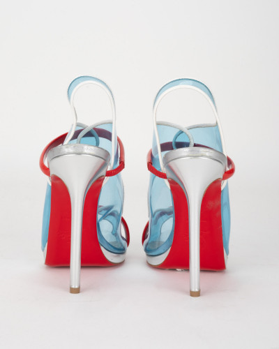 Christian Louboutin Szpilki kolorowe plexi niebieskie