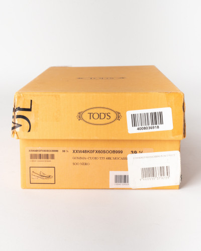 Tod's Loafersy na obcasie skórzane czarne