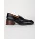 Tod's Loafersy na obcasie skórzane czarne