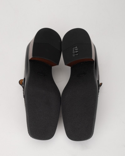 Tod's Loafersy na obcasie skórzane czarne