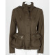 Burberry Ubranie Khaki kurtka z kołnierzem