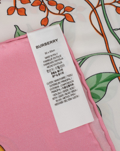 Burberry chusta różowa w kwiaty