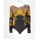 Versace body czanre w kolorowy print i bez plecow