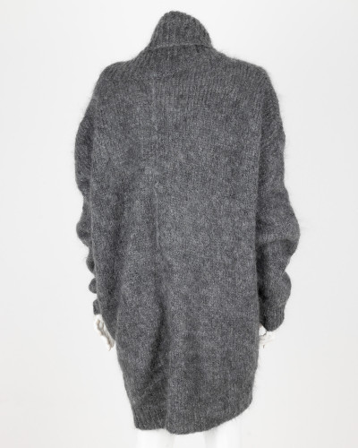 Isabel Marant Sweter szary ogromny golf moher