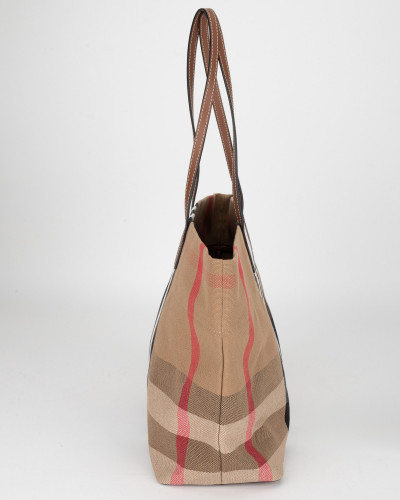 Burberry Torebka shopper na ramie w duza krate