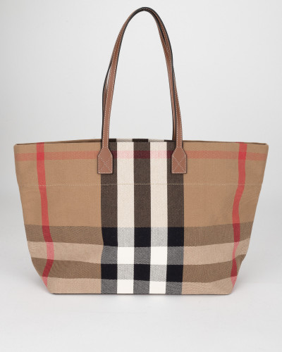 Burberry Torebka shopper na ramie w duza krate