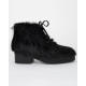 Chanel  Buty czarne botki z futerkiem