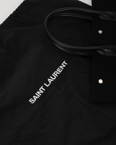 Saint Laurent  Torebka duza shopper z bialym logo