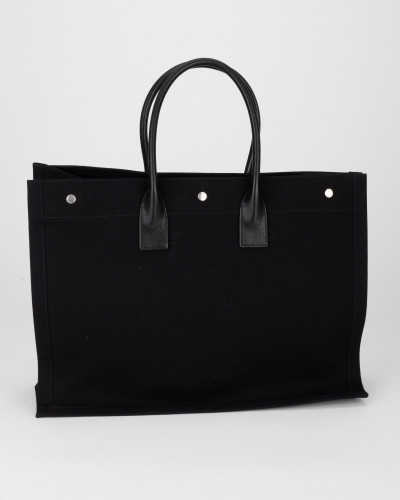 Saint Laurent  Torebka duza shopper z bialym logo