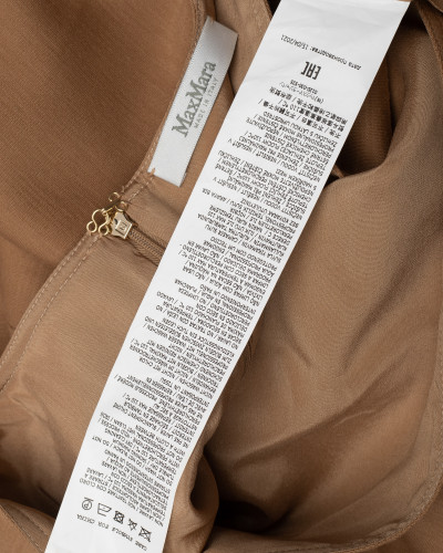 Max Mara Sukienka brązowa z paskiem w talii