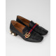 Gucci Loafer czarne z perlami na podeszwie i zlota klamra