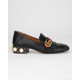 Gucci Loafer czarne z perlami na podeszwie i zlota klamra
