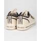 Jimmy Choo trampki bezowe z czsrna lamowka (delikatne przybrudzenia)