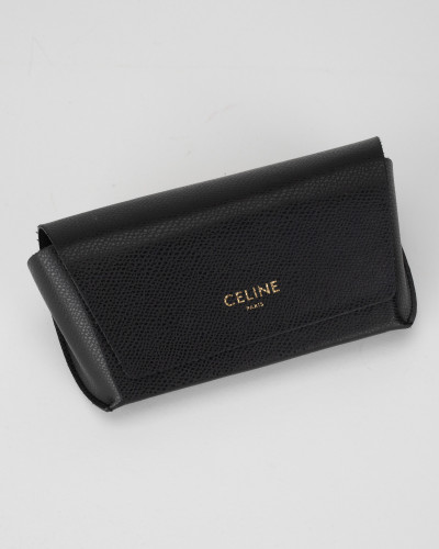 Celine Okulary czrane ze złotym logo z boku