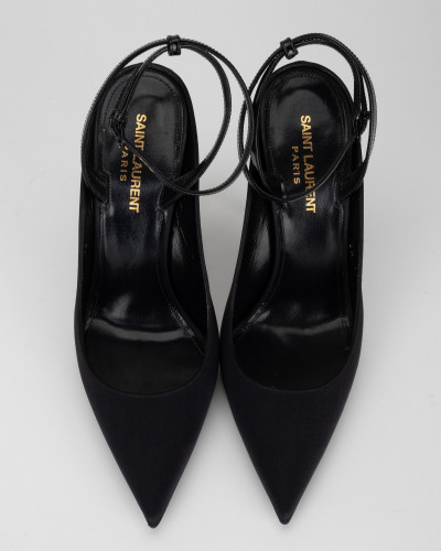 Saint Laurent  Szpilki do szpica satynowe
