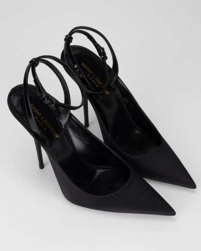 Saint Laurent  Szpilki do szpica satynowe