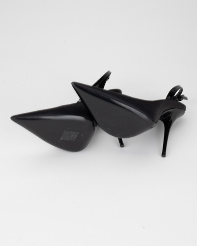 Saint Laurent  Szpilki do szpica satynowe