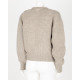 Bottega Veneta Sweter szary z aplikacja przy szyi