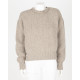 Bottega Veneta Sweter szary z aplikacja przy szyi