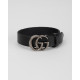 Gucci Bransoletka czarna z GG