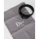 Dior Pasek czarny cienki z logo
