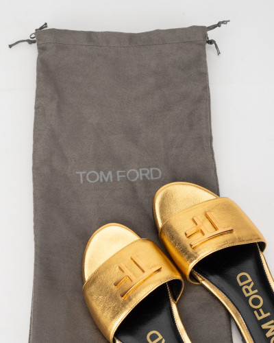 Tom Ford klapki zlote 36