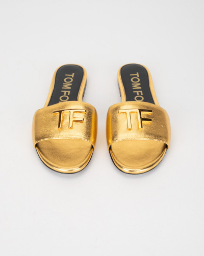 Tom Ford klapki zlote 36