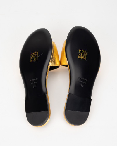 Tom Ford klapki zlote 36